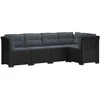5-vietė sodo sofa su pagalvėlėmis Rataninio išvaizdos PP