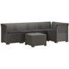 5-vietė sodo sofa su pagalvėlėmis Rataninio išvaizdos PP