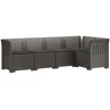 5-vietė sodo sofa su pagalvėlėmis Rataninio išvaizdos PP