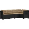 5-vietė sodo sofa su pagalvėlėmis Rataninio išvaizdos 5 vietos