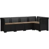 5-vietė sodo sofa su pagalvėlėmis Rataninio išvaizdos 5 vietos