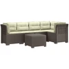 5-vietė sodo sofa su pagalvėlėmis Rataninio išvaizdos PP
