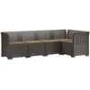 5-vietė sodo sofa su pagalvėlėmis Rataninio išvaizdos PP