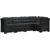 5-vietė sodo sofa su pagalvėlėmis Rataninio išvaizdos PP