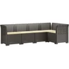 5-vietė sodo sofa su pagalvėlėmis Rataninio išvaizdos 5 vietos