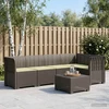 5-vietė sodo sofa su pagalvėlėmis Rataninio išvaizdos 5 vietos