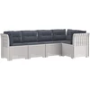 5-vietė sodo sofa su pagalvėlėmis Rataninio išvaizdos 5 vietos