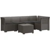 5-vietė sodo sofa su pagalvėlėmis Rataninio išvaizdos PP