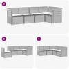 5-vietė sodo sofa su pagalvėlėmis Rataninio išvaizdos PP