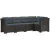 5-vietė sodo sofa su pagalvėlėmis Rataninio išvaizdos PP