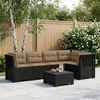 5-vietė sodo sofa su pagalvėlėmis Rataninio išvaizdos 5 vietos