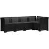 5-vietė sodo sofa su pagalvėlėmis Rataninio išvaizdos PP