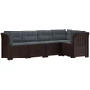 5-vietė sodo sofa su pagalvėlėmis Rataninio išvaizdos PP Ruda