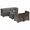 5-vietė sodo sofa su pagalvėlėmis Rataninio išvaizdos PP