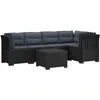 5-vietė sodo sofa su pagalvėlėmis Rataninio išvaizdos PP