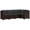 5-vietė sodo sofa su pagalvėlėmis Rataninio išvaizdos PP Ruda