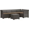 5-vietė sodo sofa su pagalvėlėmis Rataninio išvaizdos PP