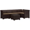 5-vietė sodo sofa su pagalvėlėmis Rataninio išvaizdos PP Ruda