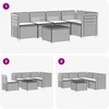 5-vietė sodo sofa su pagalvėlėmis Rataninio išvaizdos PP Balta