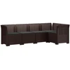5-vietė sodo sofa su pagalvėlėmis Rataninio išvaizdos PP Ruda