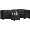 5-vietė sodo sofa su pagalvėlėmis Rataninio išvaizdos PP