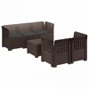5-vietė sodo sofa su pagalvėlėmis Rataninio išvaizdos PP Ruda