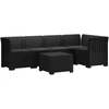 5-vietė sodo sofa su pagalvėlėmis Rataninio išvaizdos PP