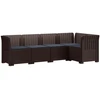 5-vietė sodo sofa su pagalvėlėmis Rataninio išvaizdos PP Ruda