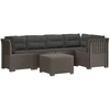 5-vietė sodo sofa su pagalvėlėmis Rataninio išvaizdos PP