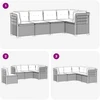 5-vietė sodo sofa su pagalvėlėmis Rataninio išvaizdos PP