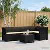 5-vietė sodo sofa su pagalvėlėmis Rataninio išvaizdos 5 vietos