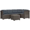 5-vietė sodo sofa su pagalvėlėmis Rataninio išvaizdos PP