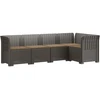 5-vietė sodo sofa su pagalvėlėmis Rataninio išvaizdos 5 vietos