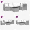 5-vietė sodo sofa su pagalvėlėmis Rataninio išvaizdos PP Balta