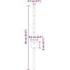 Tvorelės stulpas 5 pcs Sidabro 40 cm Plienas