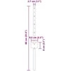 Įmontuotas tvoros stulpas 5 vnt. Žalia 80 cm