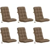6 dalių aukštų atlošų kėdžių pagalvės VIANEN 6 pcs Taupe