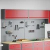 Įrankių spintelių rinkinys su lentyna su saugykla 6 pcs Raudona