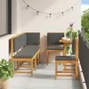 Lauko baldų komplektas Sodo Bistro Rinkinys 6 pcs Ruda Kietos akacijos mediena