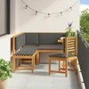 Lauko baldų komplektas Sodo Bistro Rinkinys 6 pcs Ruda Kietos akacijos mediena