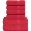 Rankšluostis Rankšluosčių rinkinys, 6vnt., raudoni, 100% medvilnė, 600g/m²