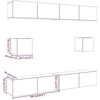 TV staliukas 6 dalių sieninis televizoriaus spintelės komplektas Artisan Oak