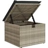 Lauko baldų komplektas Sodo Sofų Rinkinys su pagalve 6 pcs Šviesiai pilka Poli ratanas