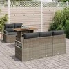 Sodo Sofų Rinkinys su pagalve 6 pcs Pilka