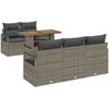 Sodo Sofų Rinkinys su pagalve 6 pcs Pilka