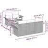 Sodo Sofų Rinkinys su pagalve 6 pcs Pilka 55 x 55 x 37 cm
