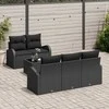 Sodo Sofų Rinkinys Juoda 55 x 55 x 37 cm poliratanas