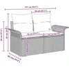 Sodo Sofų Rinkinys 6 vnt. Pilka poliratanas