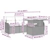 Sodo Sofų Rinkinys 6 vnt. Juoda poliratanas