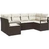 Sofos komplektas 6 vnt. Ruda poliratanas